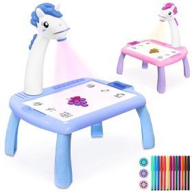 Projecteur de dessin liccornne pour enfants avec 24 motifs colorés