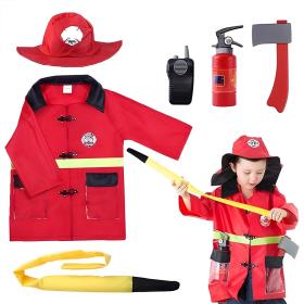 Kit de Costume Cosplay de Pompier pour Enfants