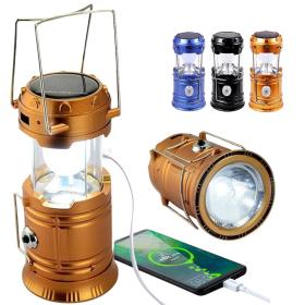 Lampe de Camping 2IN1 Rechargeable Solaire Pliable YD-3589