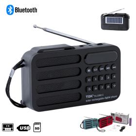 Poste Radio Bluetouth portable charge Solar , USB , Carte Memoire , FM