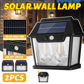 Pack 2 Double Lanterne Vintage Bougie Murale – عرض خاص مصباحين بالطاقة الشمسية