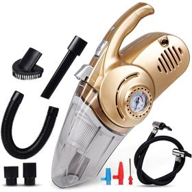 Aspirateur Portable 4 en 1 pour Voiture +Gonfleur de Pneu Numérique – مكنسة كهربائية وجهاز نفخ العجلات
