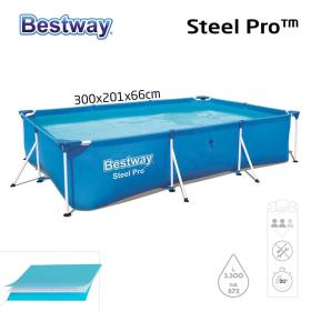 Ste-el Pro  Piscine Rectangulaire 300 x 201 x 66cm Bestway