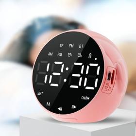 سماعة بلوتوث ومنبه مكتبي رقمي – LED واضح وعصري