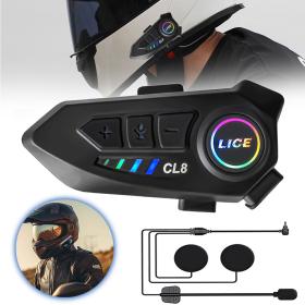 سماعة خوذة دراجة نارية لاسلكية CL8 بتقنية بلوتوث 5.3 وعزل ذكي للضوضاء