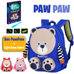 PACK Sac à dos Mignon PAW PAW + PLANCHE A DESSIN LUMINIEUSE هدية