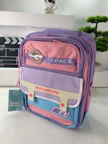 Sac à Dos Enfant Space Design Ludique Multi-Poches Mauve – حقيبة مدرسية للأطفال لون بنفسجي