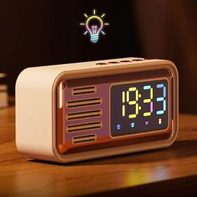 Réveil Bluetooth Rétro avec Haut-Parleur et Fonction IPX5 – ساعة منبه بلوتوث مع مكبر صوت