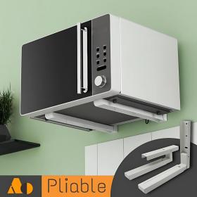 Support pour micro-ondes pliable avec bras extensibles Charge maximale 40 kg