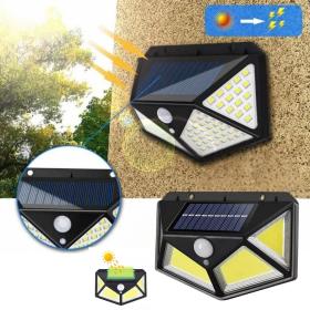 Lampe solaire d'extérieur à 158 LED avec détecteur de mouvement imperméable 3 modes d'éclairage idéal pour un jardin